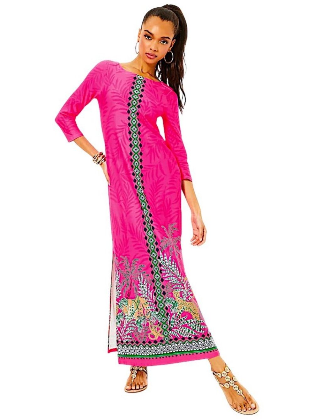 Lilly Pulitzer Seralina UPF 50+ Maxi Dress in Multi/Wild Side NWT - Size Medium